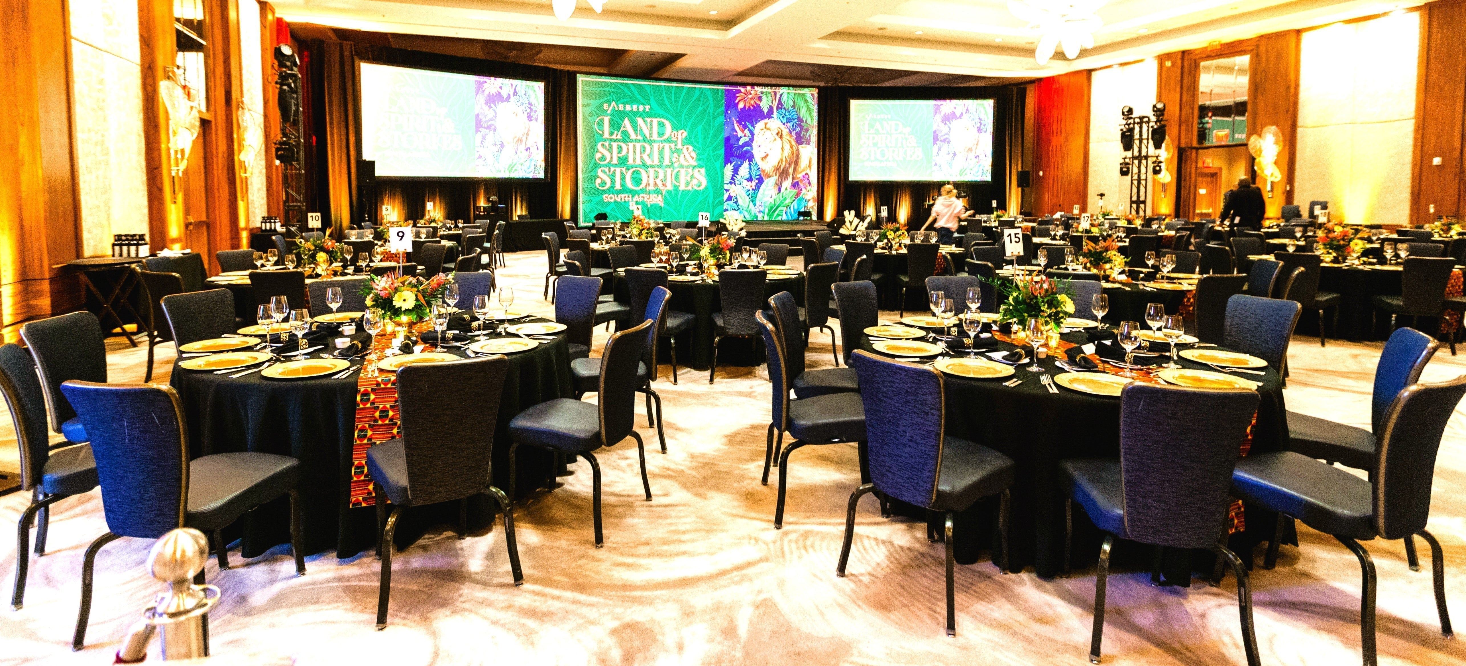 Luxury corporate event setup by Debonair Corporate Events, award-winning corporate event planning company in Toronto, Canada
